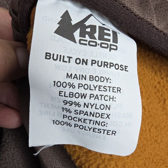 Rei Co-op 1/2 Zip Pullover Sweatshirt Men's Large Gray Orange Two Tone - Picture 7 of 10